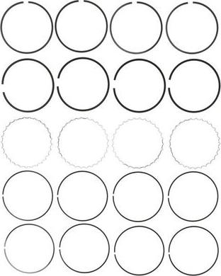 MAHLE 42143.020 - Комплект поршневих кілець autocars.com.ua