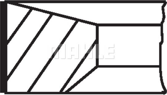 MAHLE 607 44 V0 - Комплект поршневих кілець autocars.com.ua