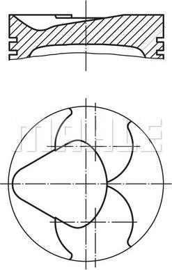 MAHLE 681 19 00 - Поршень autocars.com.ua