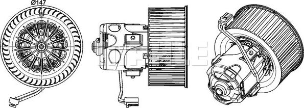 MAHLE AB 151 000P - Вентилятор салона autodnr.net