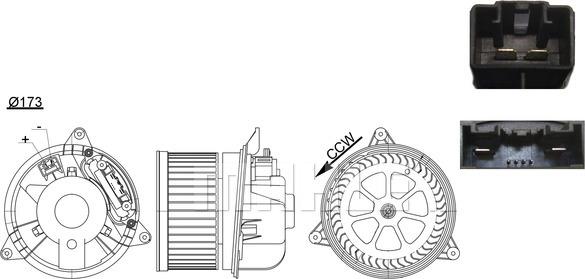 MAHLE AB 195 000S - Вентилятор салону autocars.com.ua