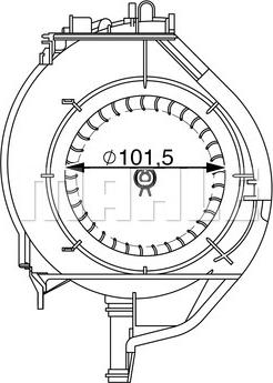 MAHLE AB 266 000S - Вентилятор салону autocars.com.ua