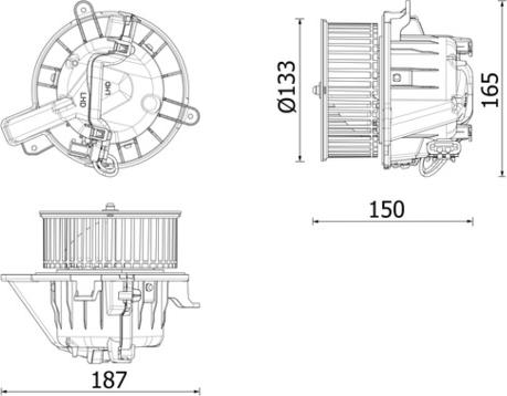MAHLE AB 332 000P - Вентилятор салону autocars.com.ua