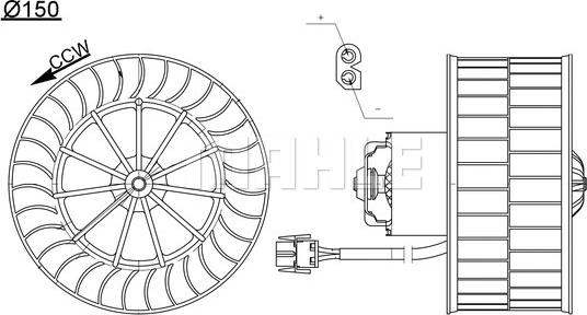 MAHLE AB 44 000S - Вентилятор салону autocars.com.ua