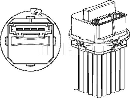 MAHLE ABR 40 000P - Регулятор, вентилятор салону autocars.com.ua