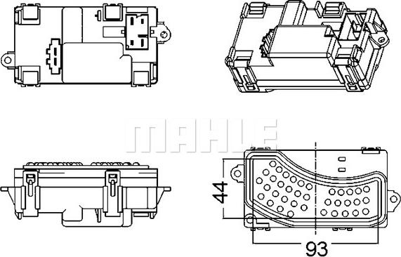 MAHLE ABR 5 000S - Регулятор, вентилятор салону autocars.com.ua