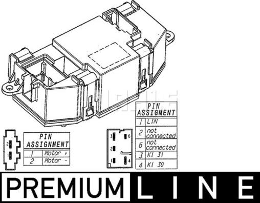 MAHLE ABR 56 000P - Регулятор, вентилятор салону autocars.com.ua