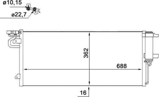 MAHLE AC 103 000S - Конденсатор, кондиціонер autocars.com.ua