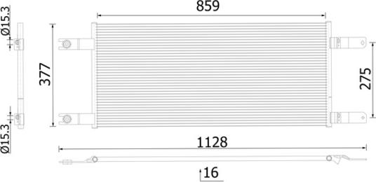 MAHLE AC 1034 000S - Конденсатор, кондиціонер autocars.com.ua