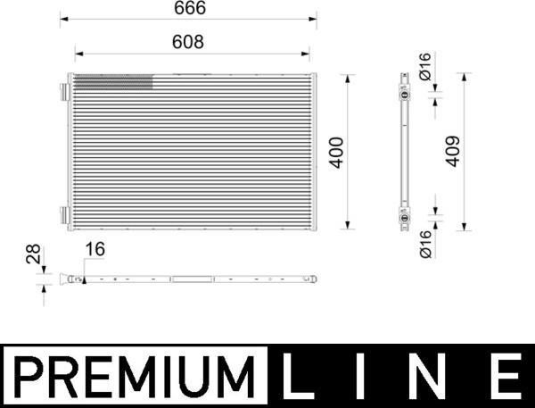 MAHLE AC 1191 000P - Конденсатор, кондиціонер autocars.com.ua
