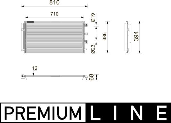 MAHLE AC 1208 000P - Конденсатор, кондиціонер autocars.com.ua