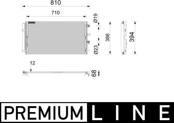 MAHLE AC 1209 000P - Конденсатор, кондиціонер autocars.com.ua