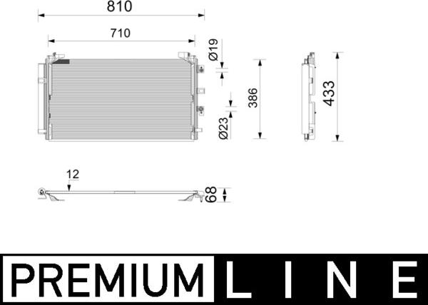 MAHLE AC 1210 000P - Конденсатор, кондиціонер autocars.com.ua