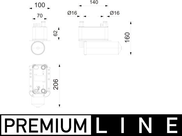 MAHLE AC 1215 000P - Конденсатор, кондиціонер autocars.com.ua