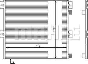 MAHLE AC 125 000P - Конденсатор, кондиціонер autocars.com.ua