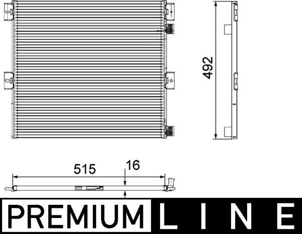 MAHLE AC 125 000P - Конденсатор, кондиціонер autocars.com.ua