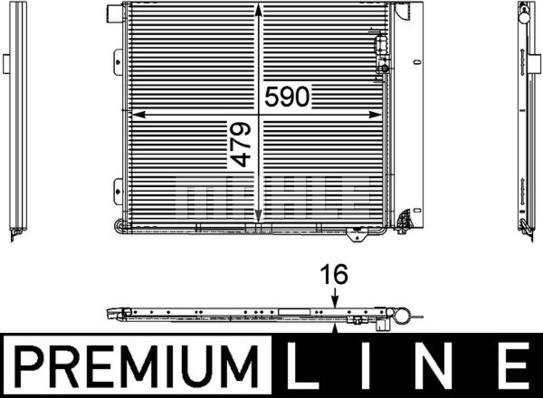 MAHLE AC 126 000P - Конденсатор, кондиціонер autocars.com.ua