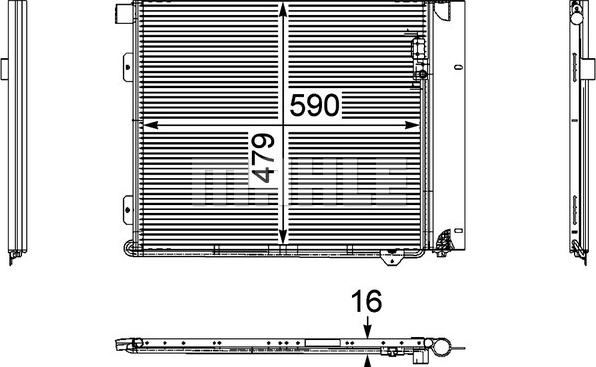 MAHLE AC 126 000P - Конденсатор, кондиціонер autocars.com.ua