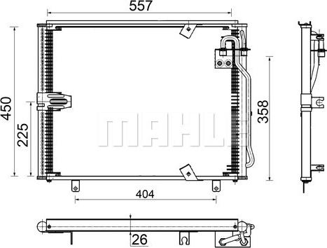 MAHLE AC 148 000S - Конденсатор кондиционера avtokuzovplus.com.ua