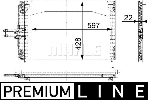 MAHLE AC 153 000P - Конденсатор, кондиціонер autocars.com.ua