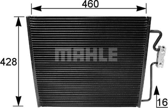 MAHLE AC 154 001S - Конденсатор, кондиціонер autocars.com.ua