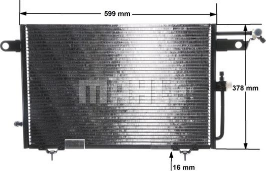 MAHLE AC 155 000S - Конденсатор, кондиціонер autocars.com.ua