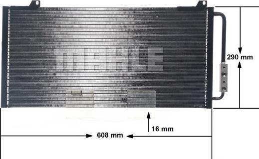 MAHLE AC 160 000S - Конденсатор, кондиціонер autocars.com.ua