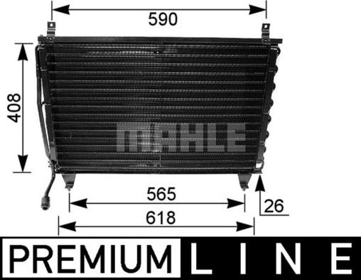 MAHLE AC 167 000P - Конденсатор, кондиціонер autocars.com.ua