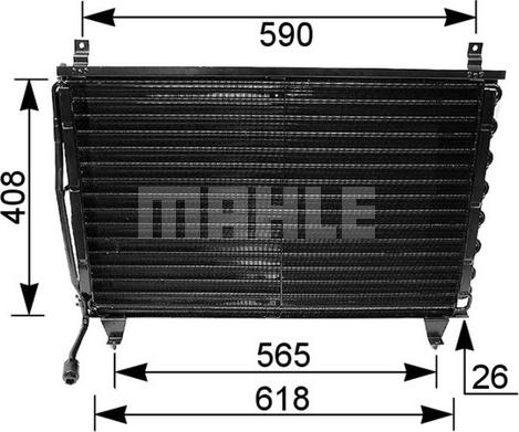 MAHLE AC 167 000P - Конденсатор, кондиціонер autocars.com.ua