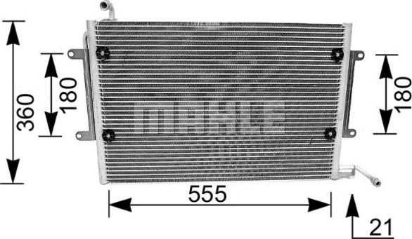 MAHLE AC 172 000S - Конденсатор, кондиціонер autocars.com.ua