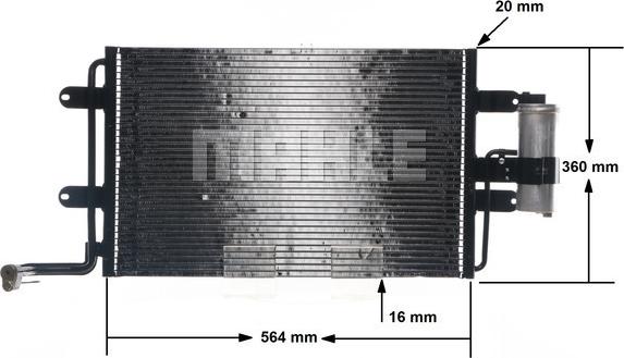 MAHLE AC 180 000S - Конденсатор, кондиціонер autocars.com.ua