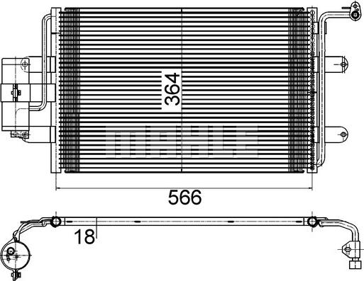 MAHLE AC 180 000S - Конденсатор, кондиціонер autocars.com.ua