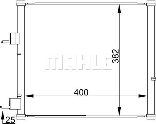 MAHLE AC 184 000S - Конденсатор, кондиціонер autocars.com.ua