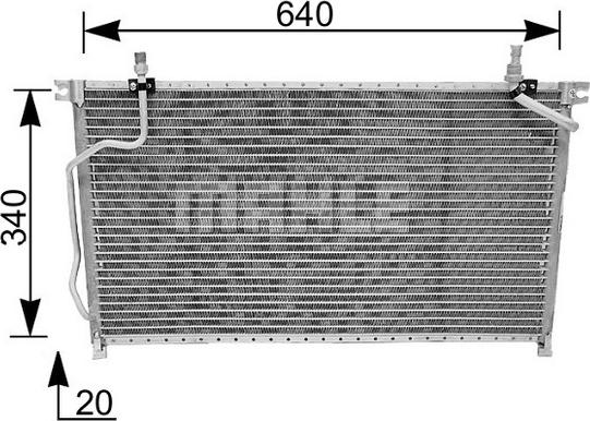 MAHLE AC 185 000S - Конденсатор, кондиціонер autocars.com.ua