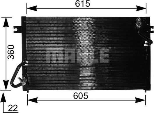 MAHLE AC 186 000S - Конденсатор, кондиціонер autocars.com.ua