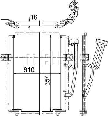 MAHLE AC 193 000P - Конденсатор, кондиціонер autocars.com.ua