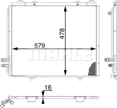 MAHLE AC 196 000S - Конденсатор кондиционера avtokuzovplus.com.ua