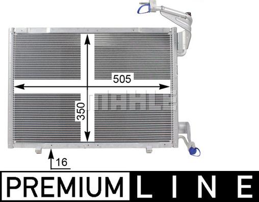 MAHLE AC 21 000P - Конденсатор, кондиціонер autocars.com.ua