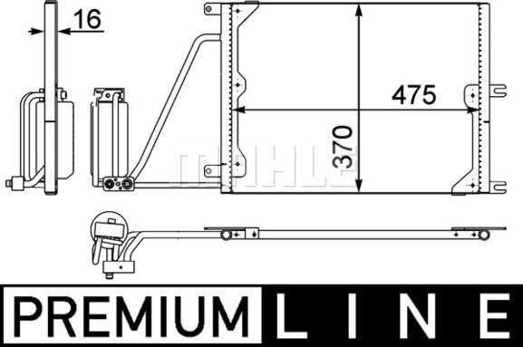 MAHLE AC 226 000P - Конденсатор, кондиціонер autocars.com.ua