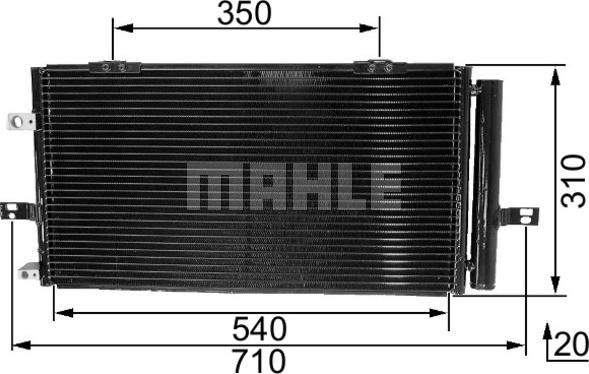 MAHLE AC 230 000S - Конденсатор, кондиціонер autocars.com.ua