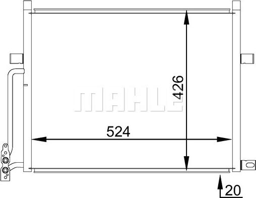 MAHLE AC 234 001S - Конденсатор, кондиціонер autocars.com.ua