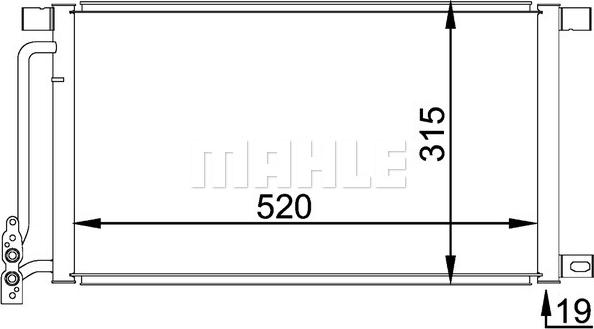 MAHLE AC 235 000P - Конденсатор, кондиціонер autocars.com.ua