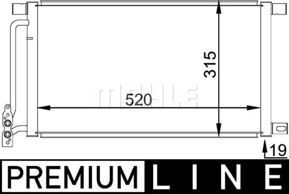 MAHLE AC 235 000P - Конденсатор, кондиціонер autocars.com.ua