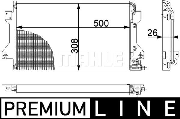 MAHLE AC 239 000P - Конденсатор, кондиціонер autocars.com.ua