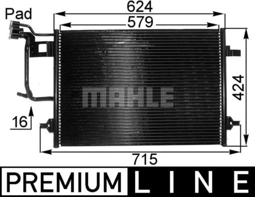 MAHLE AC 242 000P - Конденсатор, кондиціонер autocars.com.ua