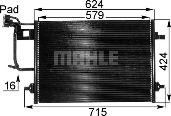 MAHLE AC 242 000P - Конденсатор, кондиціонер autocars.com.ua