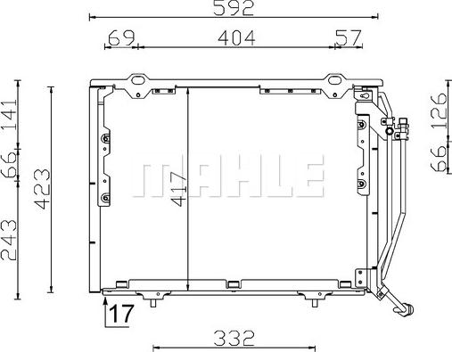 MAHLE AC 243 000S - Конденсатор, кондиціонер autocars.com.ua