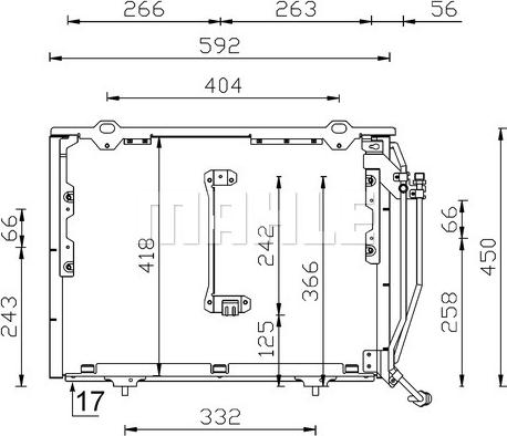 MAHLE AC 244 001S - Конденсатор кондиционера avtokuzovplus.com.ua