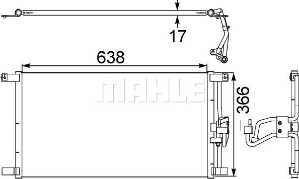 MAHLE AC 246 000S - Конденсатор, кондиціонер autocars.com.ua