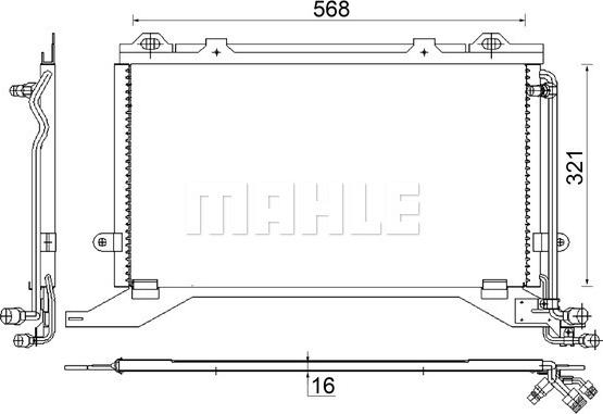 MAHLE AC 248 000S - Конденсатор, кондиціонер autocars.com.ua